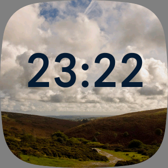 Digital Clock with background|sense